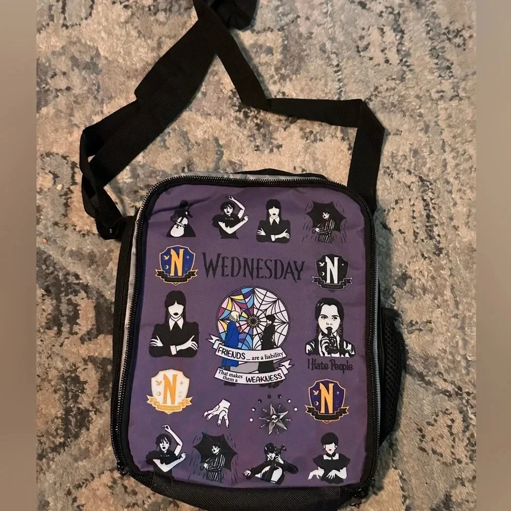 Wednesday Addams backpack, lunch bag and pencil pouch